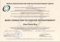 Consultant of Positive Psychotherapy_Zertifikat